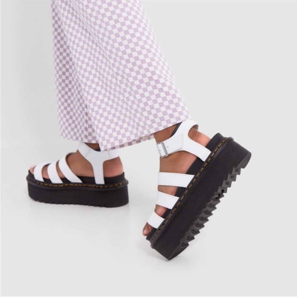 dr. martens blaire hydro quad white sandals